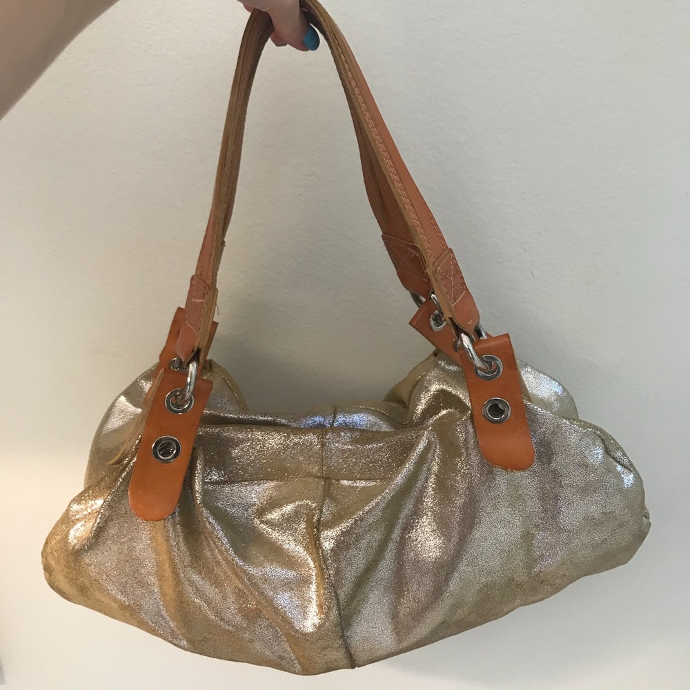 Gold Glitter Vin Baker Shoulder Bag/Satchel